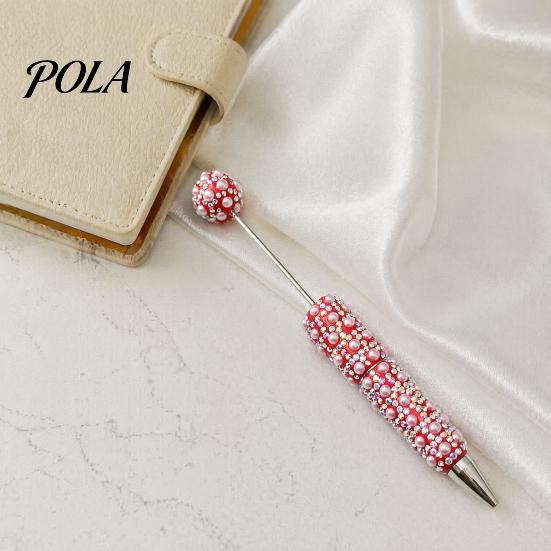 Customizable Writing Pen DIY Beadable Pen, Rhinestone Faux Pearl Ballpoint Fancy Glitter Jeweled for Crafting, Student Stationery Office Tools