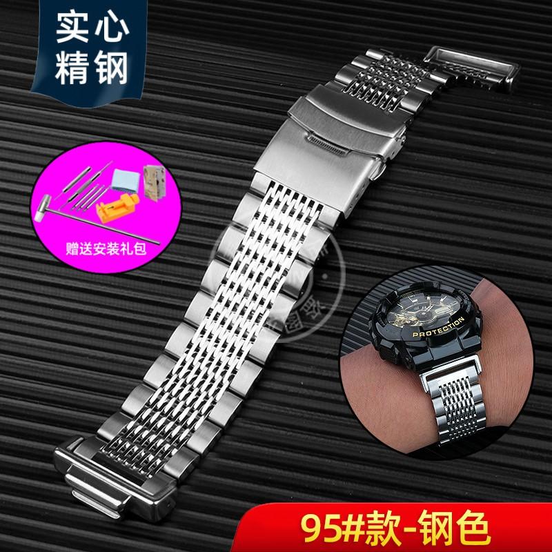 For Casio G-SHOCK GA110/100 GM2100 GA2100 watch strap DW-5600 GW-B5600 5610 Men metal Stainless steel Butterfly clasp watchband
