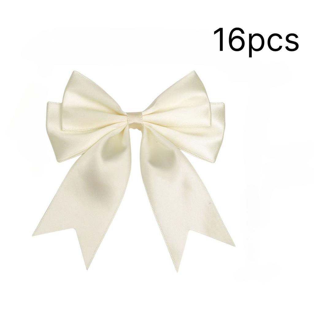 16pcs Satin Bow Christmas Tree Ornaments, Exquisite Finished Bows, Suitable for Christmas Decor, Gift Boxes, Bouquet Wrapping