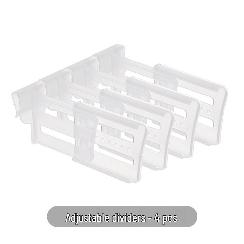Household Refrigerator Side Door Divider - Plastic Compartment Clip for Storage & Organization Transparent (4-pack) прозрачный