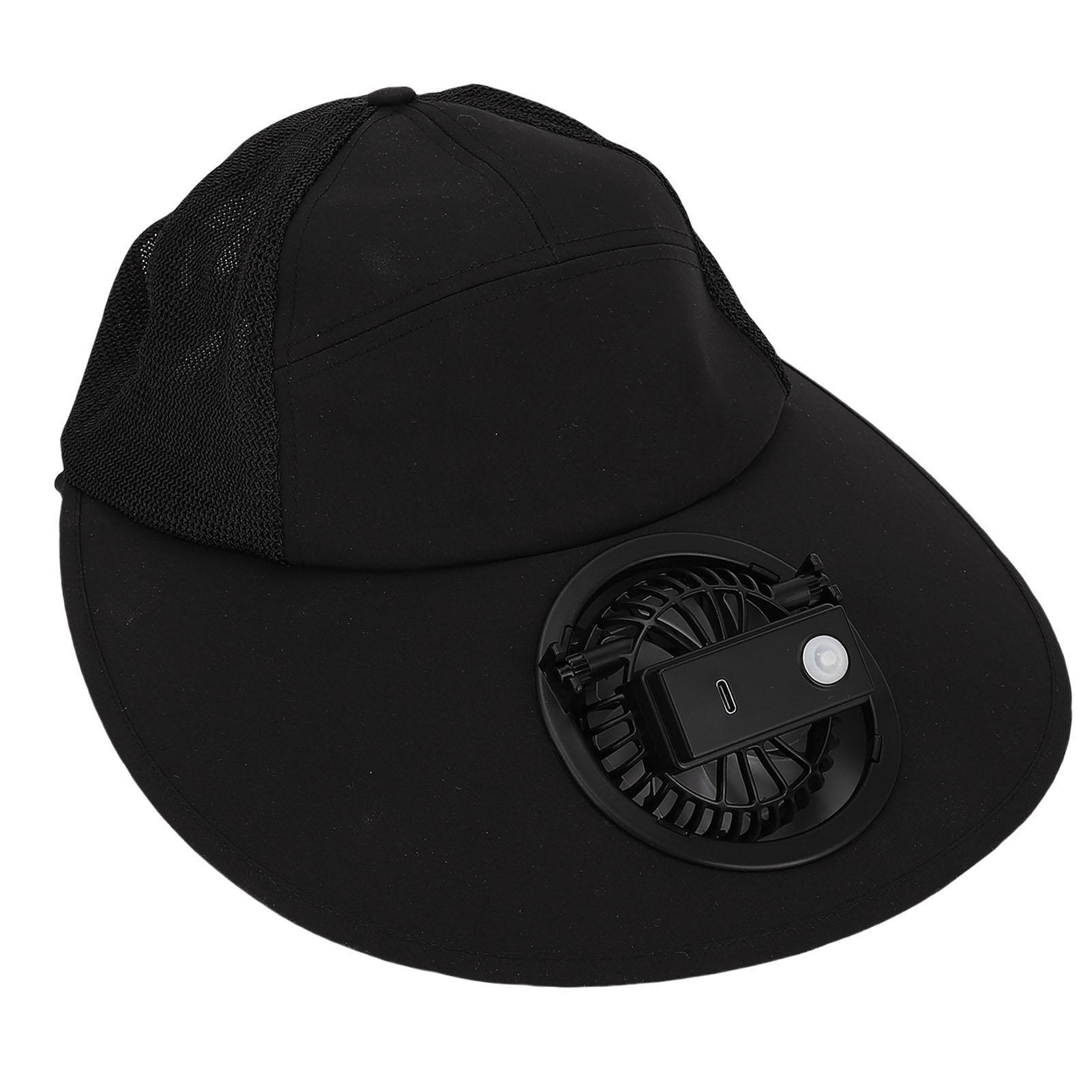 

Шляпа с вентилятором Летняя Зарядка от USB Охлаждающая Регулируемая Шляпа с широкими полями для Походов на открытом воздухе Кемпинга Рыбалки