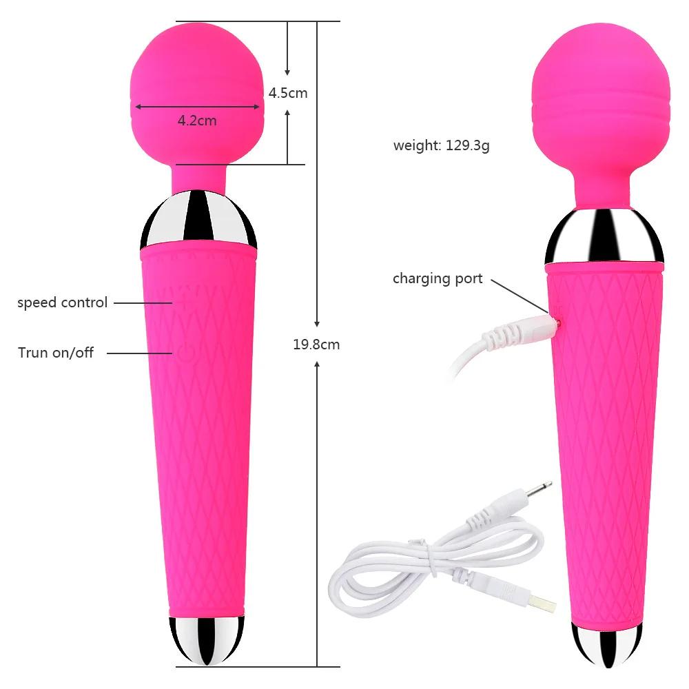 New USB Rechargeable Microphone G-spot Vibrator Massager Waterproof Dual Vibration Sex Toys for Women Adult Product for Woman
