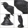 Gothic Crow Candle Holder Retro Black Owl Candlestick Sculpture Craft Halloween Statue Fun Atmosphere Home Decoration