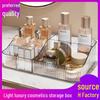 Luxury Large Capacity Transparent Makeup Organizer Box for Lipstick and Brush Storage