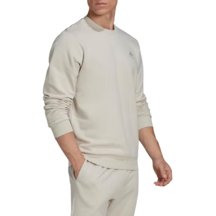 Adidas Sweatshirts Men's White Crew Neck Moderate Regular HL2282
