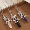 Triple Moon and Star Pendant Necklace - Light Luxury Jewelry