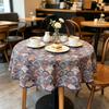 Dining Kitchen Indoor Furniture Protection Washable Fabric Round Table Cloth