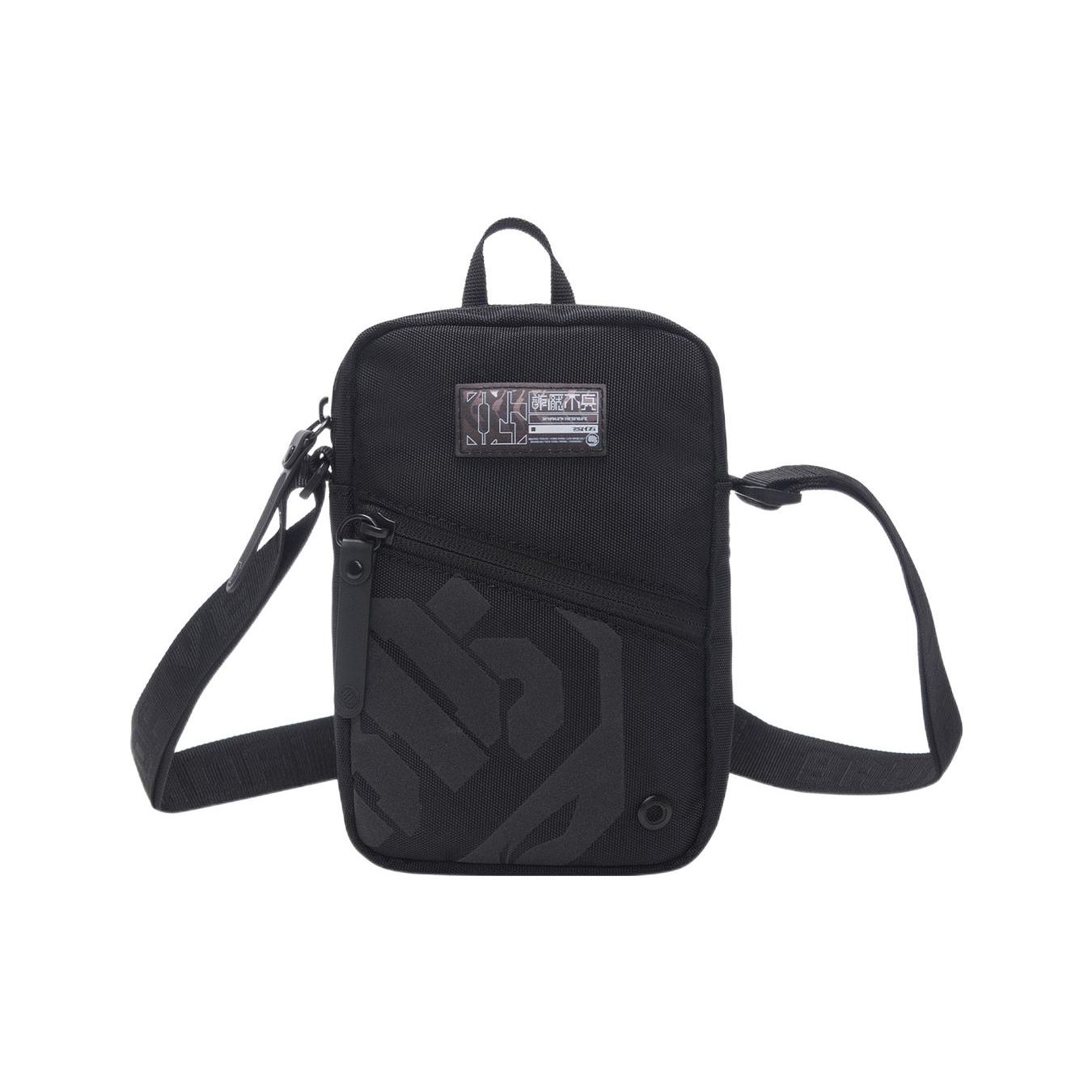 Li Ning Badfive Reflective Fabric Shoulder Crossbody Bag Unisex bags Black ABDS443-1 Black