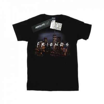 Camiseta de Algodão Estilo Boyfriend com Logo Skyline para Mulheres