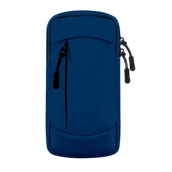 

Phone Arm Bag with Two Layer Large Capacity Running Armband Lightweight Comfort Fit Secure Phone Pocket for Sports темно-синього кольору
