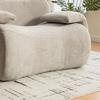 Modular compression sofa made of chenille fabric, filled with 30D high-elastic foam. Easy to move with non-slip bottom, ideal for living room. Gray