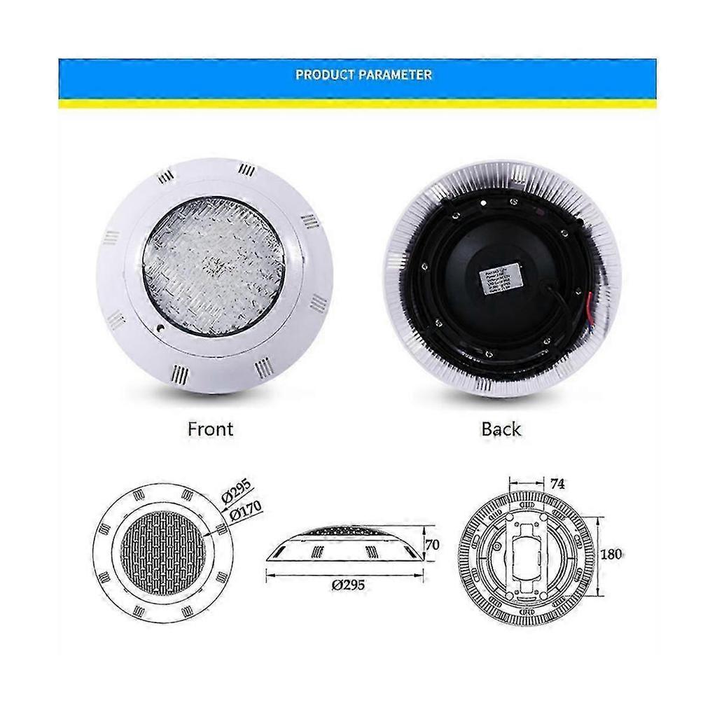 Luz para Piscina 35W Luz para Piscina con Mando a Distancia RGB Multicolor LED Exterior Subacuática IP68 Lámpara Impermeable