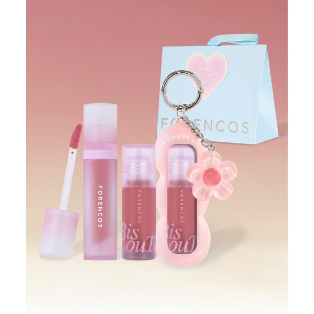 Forencos Bijou Velvet Tint + Мини Bijou Velvet Tint + Подарочная сумка-шоппер Бесплатный силиконовый брелок 14 Jeanne/Mini Bijou Tint 09 Poitong