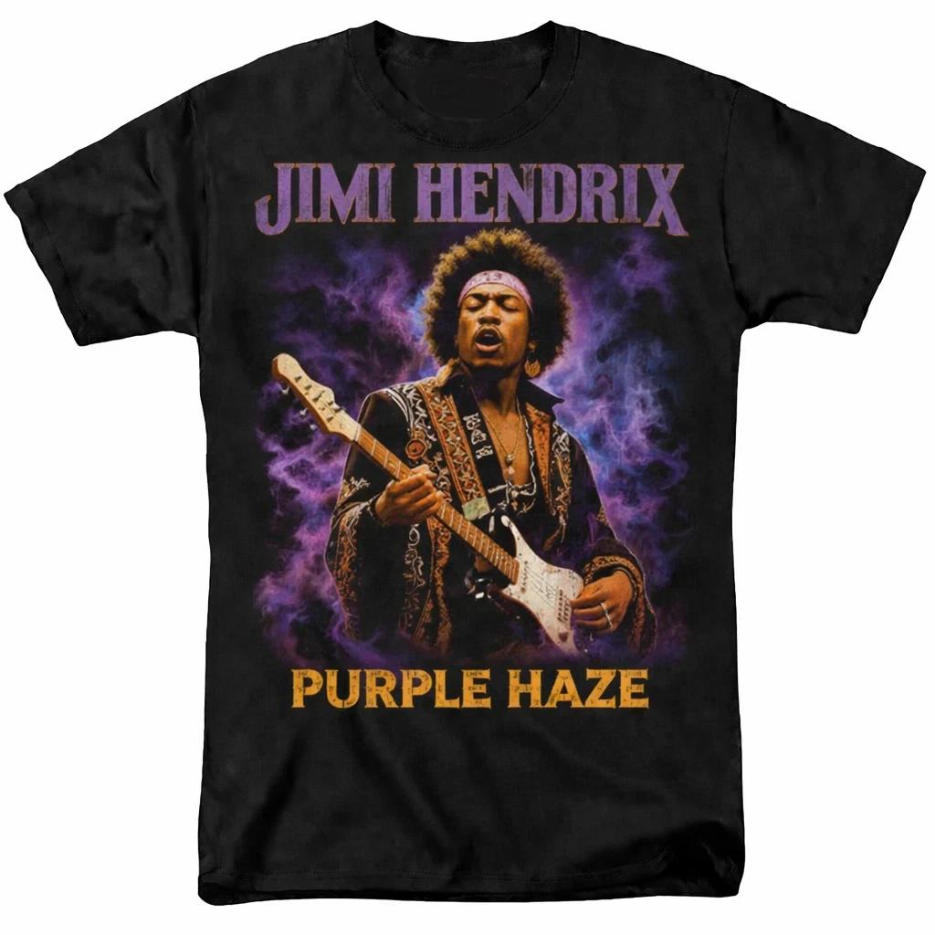 Psychedelic Rock Grafik T-Shirt Purple Haze Stil Vintage Konzert T-Shirt Schwarz XXL