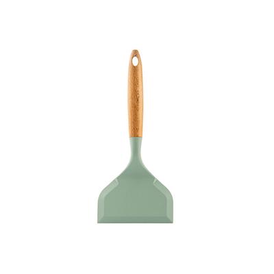 1PC Fashion Cook Utensils Spatula Wooden Handle Silicone Household Cooking Tools
