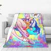 Seiko Ayase Dandadan Weiche Warme Decke Kinder Plüsch Überwurfdecke Muster Sofa Sessel Flanell Tagesdecke Schlafsofa Abdeckung