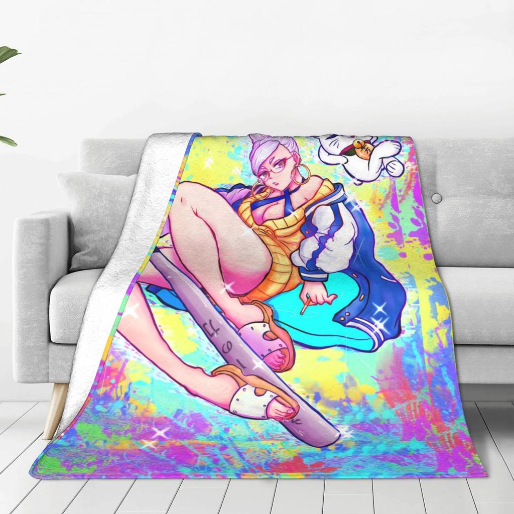 Seiko Ayase Dandadan Weiche Warme Decke Kinder Plüsch Überwurfdecke Muster Sofa Sessel Flanell Tagesdecke Schlafsofa Abdeckung