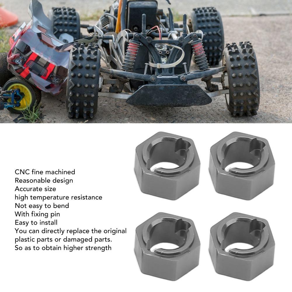 4Pcs Easy Installation 7mm Hex Wheel Hubs Adapter for FMS FCX24 1/24 RC Car RC Off-Road Car