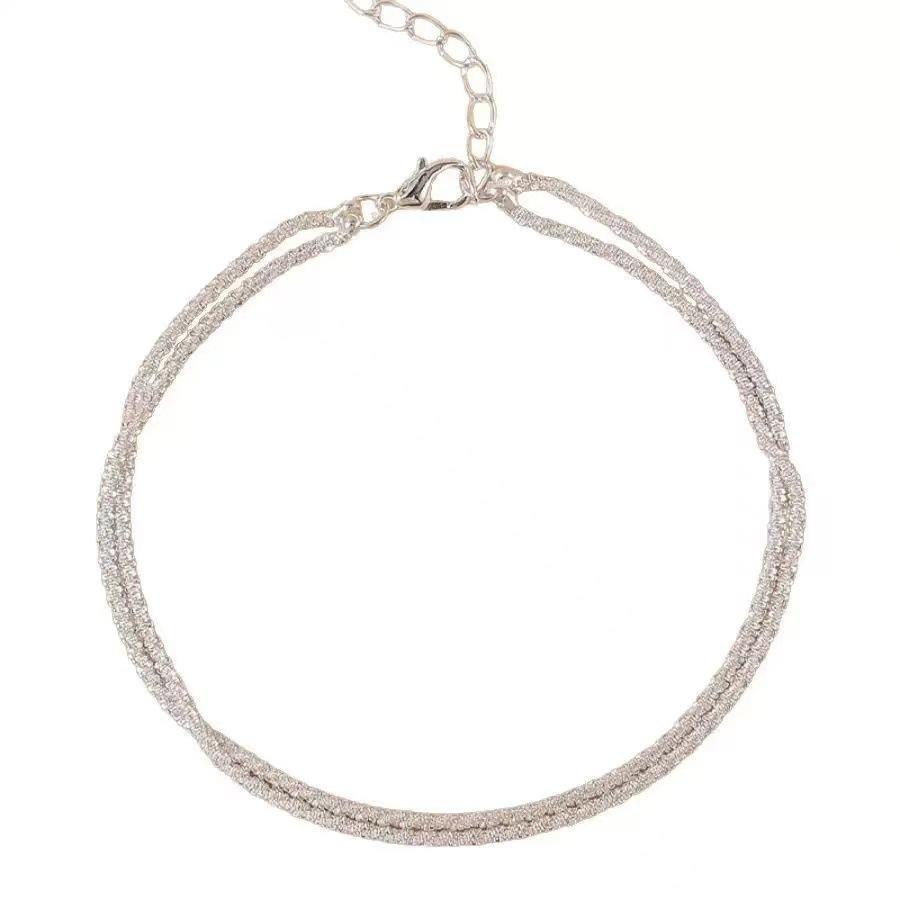 Simple handmade anklet multi-layer foot chain fringed foot jewelry accessories for women