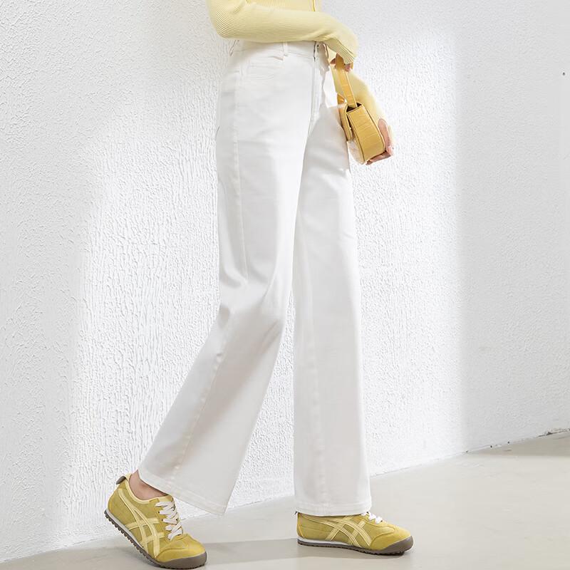 Fanzhen Women's High-Waist Wide-Leg Cropped Denim Jeans