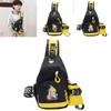 Pokemon Lightning Kids Chest Bag With Breathable Nylon For Daily Use