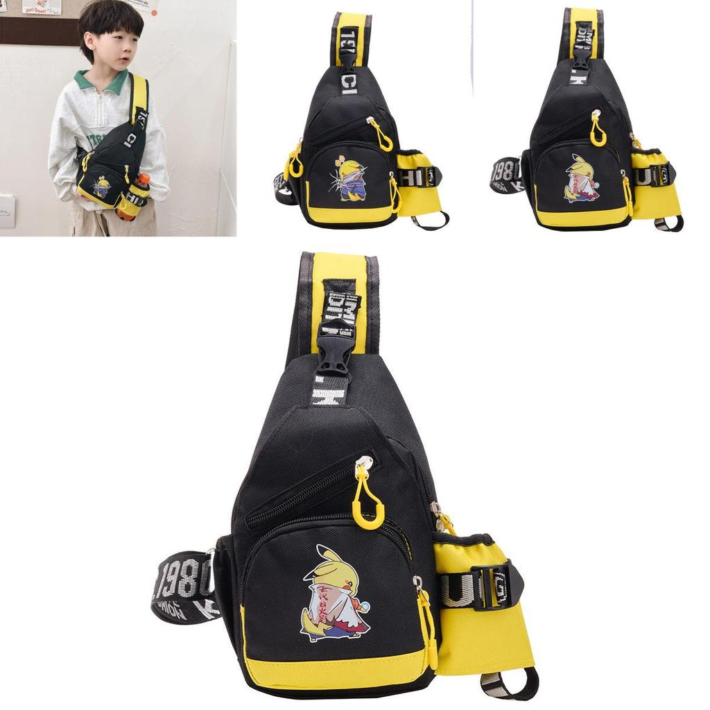 Pokemon Lightning Kids Chest Bag With Breathable Nylon For Daily Use