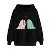 Women's Fashion Casual Fun Print Hooded Sweatshirt Loose Sports Tops Pullover