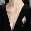 Long-lasting Brooch Common Callalily Pin for Women Rhinestones Inlaid Coat