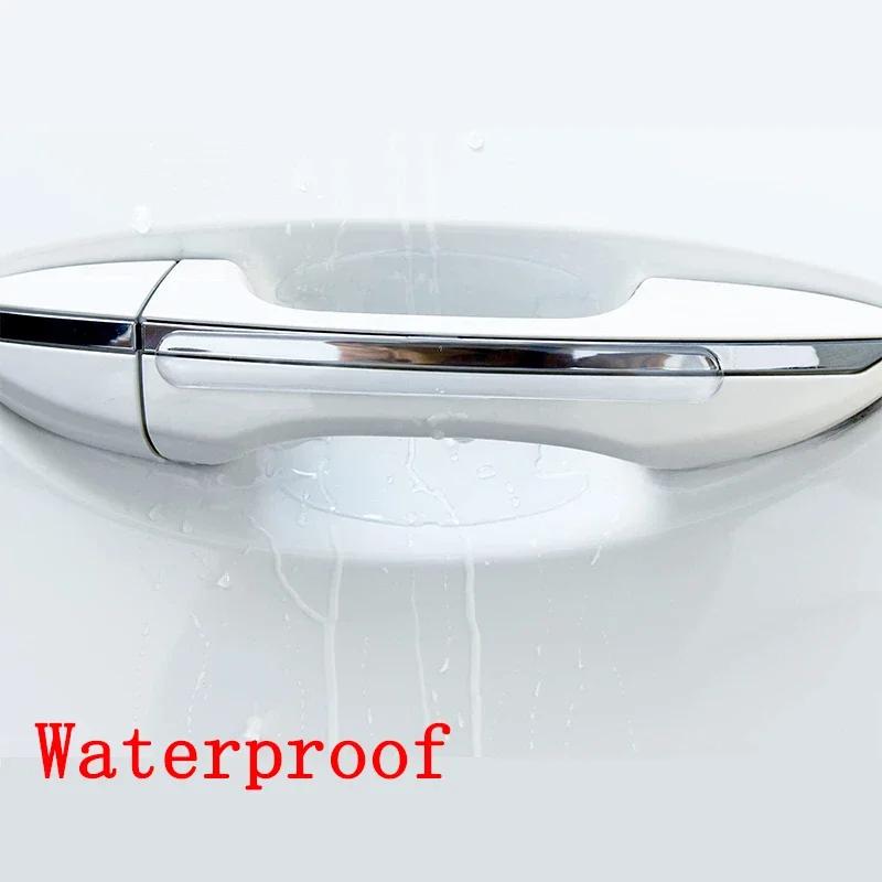 Car Door Handle Bowl Scratch Transparent Stickers Protective Invisible Silicon Rearview Mirror Anti-collision Protection Strip