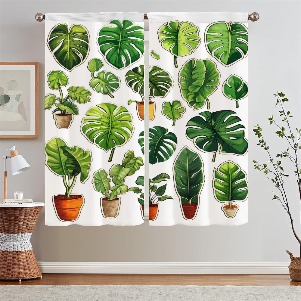 Green Plant Turtle Back Bamboo Modern Living Room Curtains for Camera Black Out Curtains Blackout Shade Curtain Tiebacks Blinds