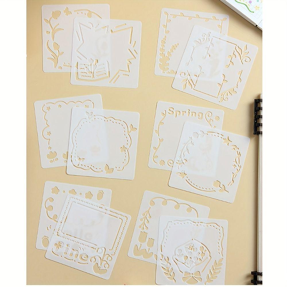 DIY Craft DIY Pattern Layering Stencils Copying Stencils Drawing Stencil Set  Scrapbooking