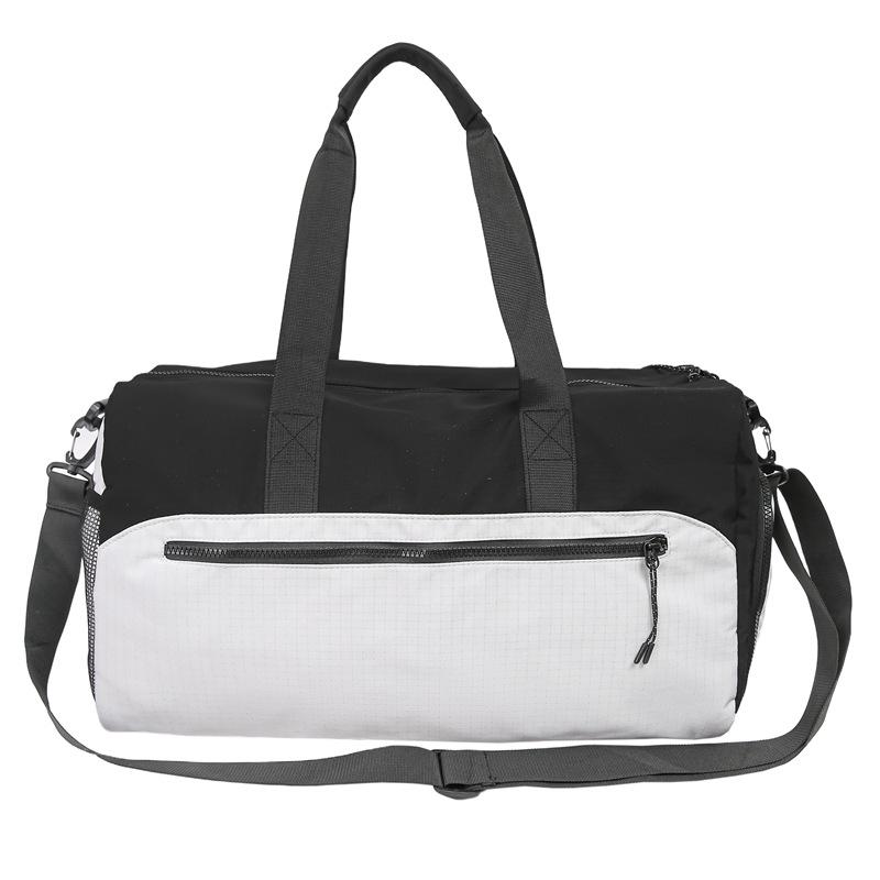Travel Bag Large Capacity Solid Color Storage Shoulder Bag Fitness Lightweight Duffel Bag