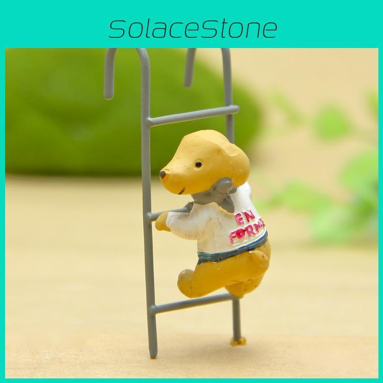 Cute Cartoon Puppy Climbing Stairs Scene Model For Staircase Decor And Collectible Gift