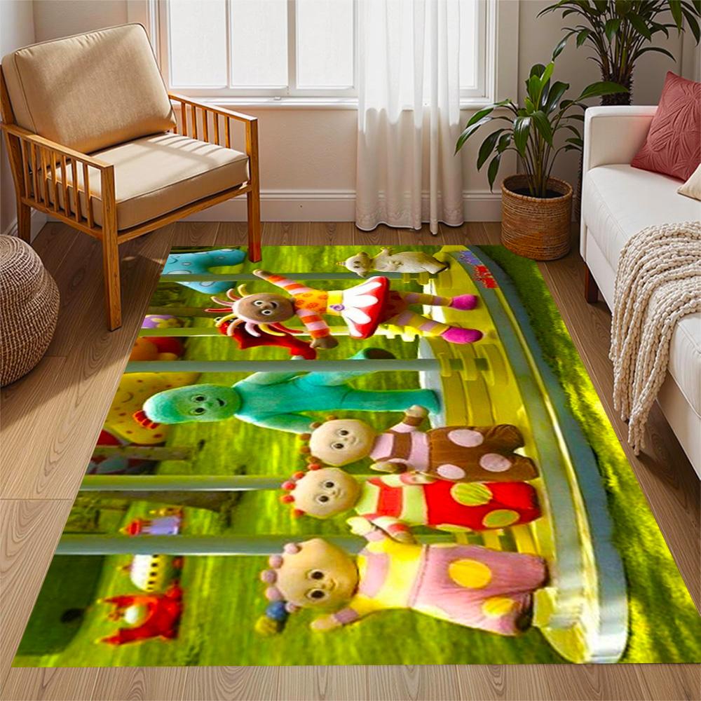 Colorful Friends In The Forest Themed Anti-Slip Rugs - Polyester Home Decor, Suitable for Bedrooms, Living Rooms, Doorways, Studios, and Decorations