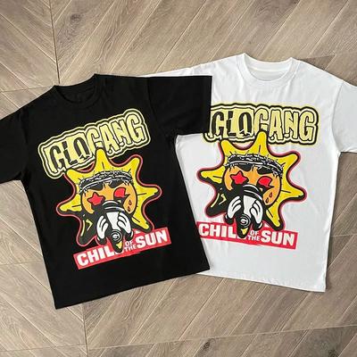 Camisetas de Algodão de Manga Curta de Verão de Alta Qualidade para Homens Glo Gang Boyz Worldwide Desenho Animado de Bebidas para Homens Mulheres