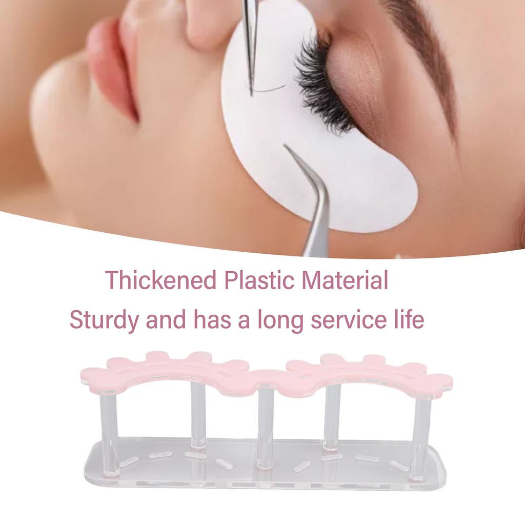 Eyelash Tweezer Holder 8 Hole Pink Thickened Plastic Lash Extension Tweezers Stand for Beauty Salon
