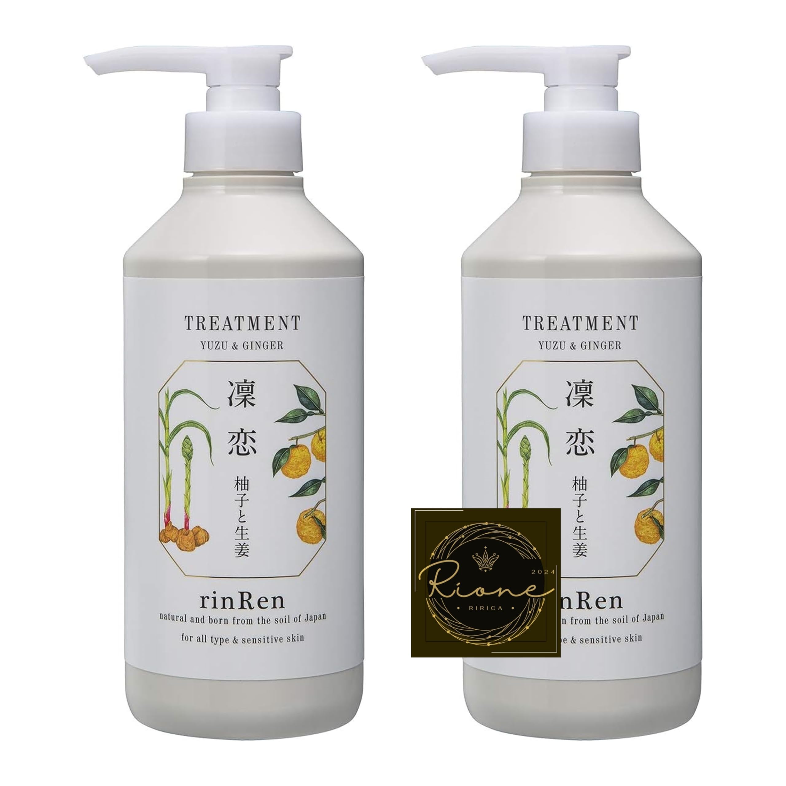 

RinRen Remedial Additive-free Silicone-free Treatment Yuzu & Ginger [Firmness, Smoothness] 520ml x 2-pack
