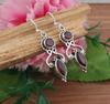 Solid 925 Sterling Silver Earring Garnet Gemstone Handmade Designer Boho Earring Statement Jewelry
