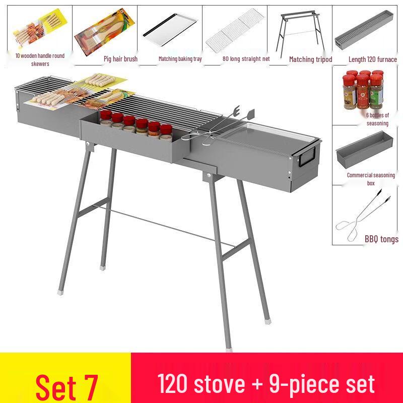 YiLimeng Commercial Outdoor Charcoal BBQ Grill Set