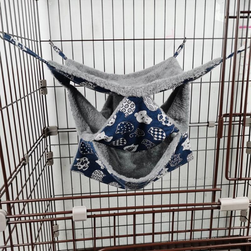Zuckergleiter Warme Doppellagige Hängematte 3-stöckiger Hängender Kleintier-Schlafsack Gemütliches Käfignest Für Hamster Eichhörnchen Besitzer Geschenk