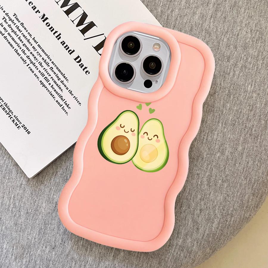 Green Avocado Soft Phone Cover Case for iPhone 14 12 15 Plus 8 17 Air 16 Pro Max 11 XR 13
