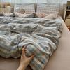 Lilang Solid Color Jacquard Linen 4-Piece Bedding Set