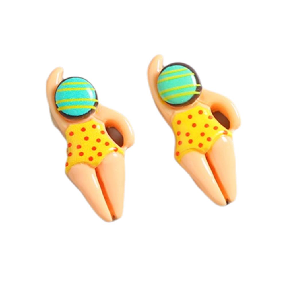 6 Stück Schwimmende Jungen Mädchen Sport Harzschuhe Ornamente DIY Lustige Armband Schnalle Charms Passend für Geburtstagsgeschenk