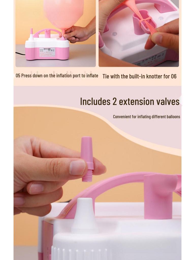 Dual-Nozzle Electric Balloon Inflator for Festival Decor