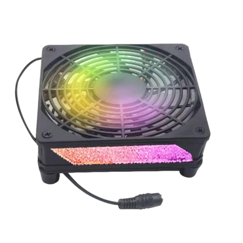 

120mm LED Cooling Fan 12V Temperature Control Hydraulic Bearing 12cm Quiet Case Fan for Computer Case Radiators