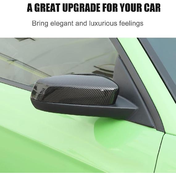 RT-TCZ Carbon Fiber Rearview Side Mirror Decoration Trim Cover Accessories for Ford Mustang 2009 2010 2011 2012 2013