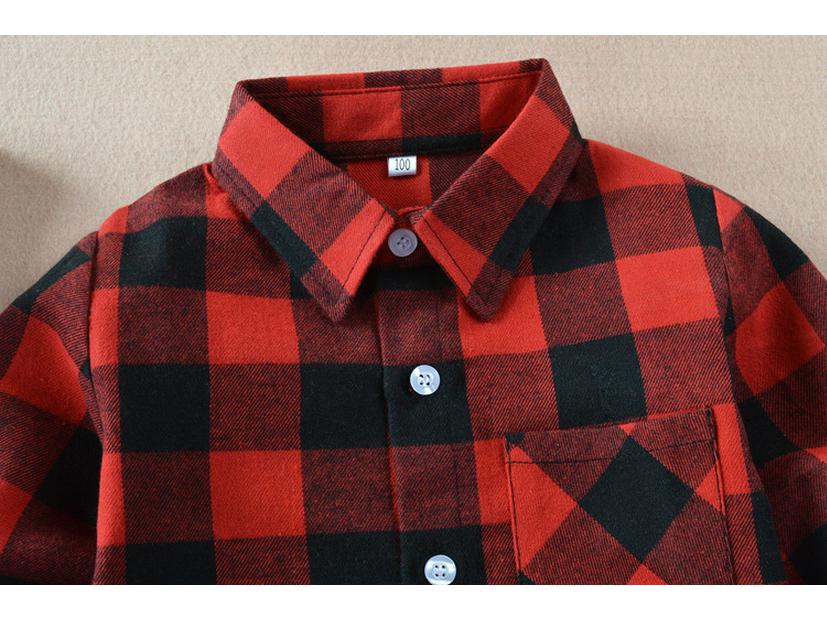 Spring 2025 Boys' Long Sleeve Plaid Korean Style Casual Shirt for Inner and Outer Wear