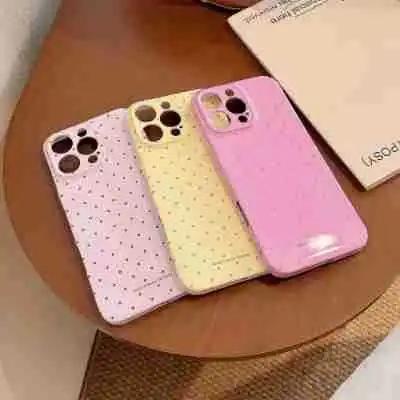 Korean Cute Polka Dot Phone Case for iPhone 17 16e 16 15 14 13 12 11 Air Pro Max XS XR XSMax 6 7 8 Plus Glossy Film Hard PC
