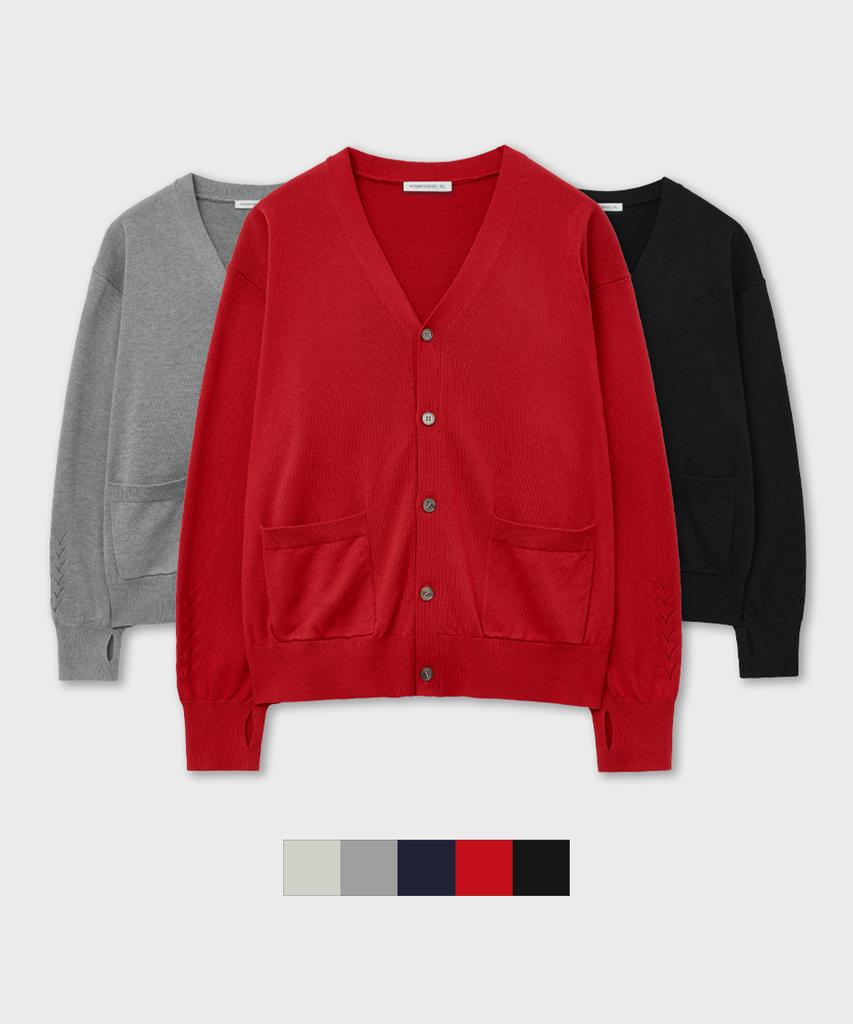 Intempomood Thumbhole Y-Neck Cardigan: 5 Colors