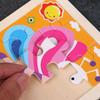 9-Piece Wooden Cartoon Animal Jigsaw Puzzle for Kids Ages 2-6: Educational Toy for Early Development